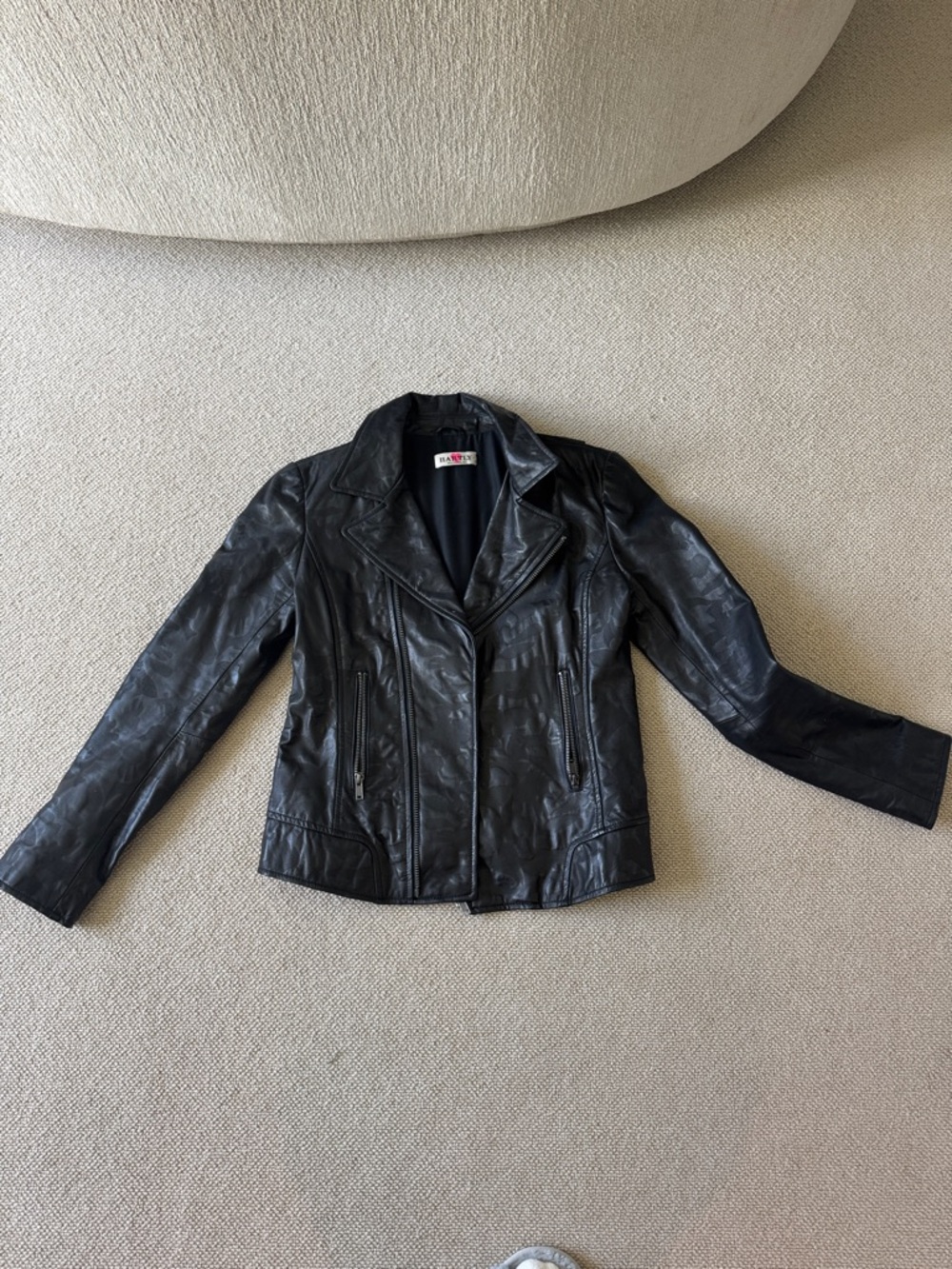 Women's Black Leather Jacket - Classic Moto Style